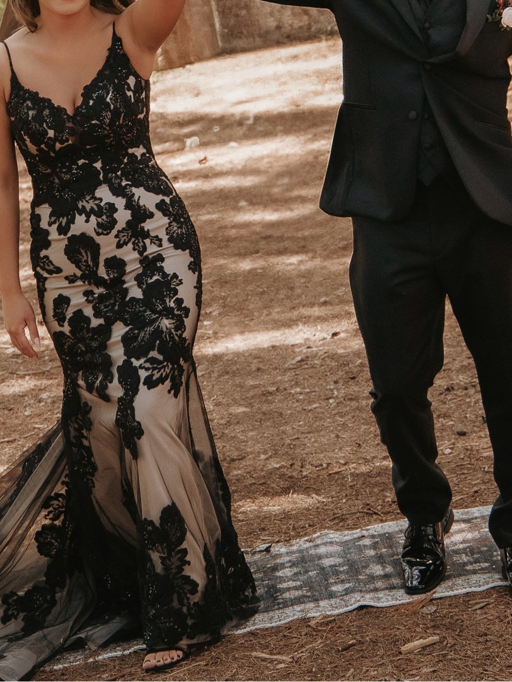 Black Casablanca “Kimberly” wedding dress. Style #2447